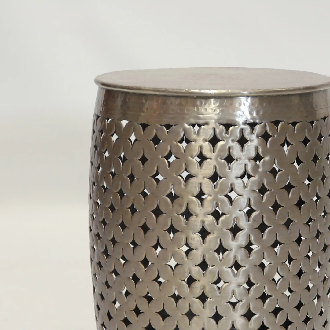 Aluminium Cutwork Side Table 48cm - Champagne image 1